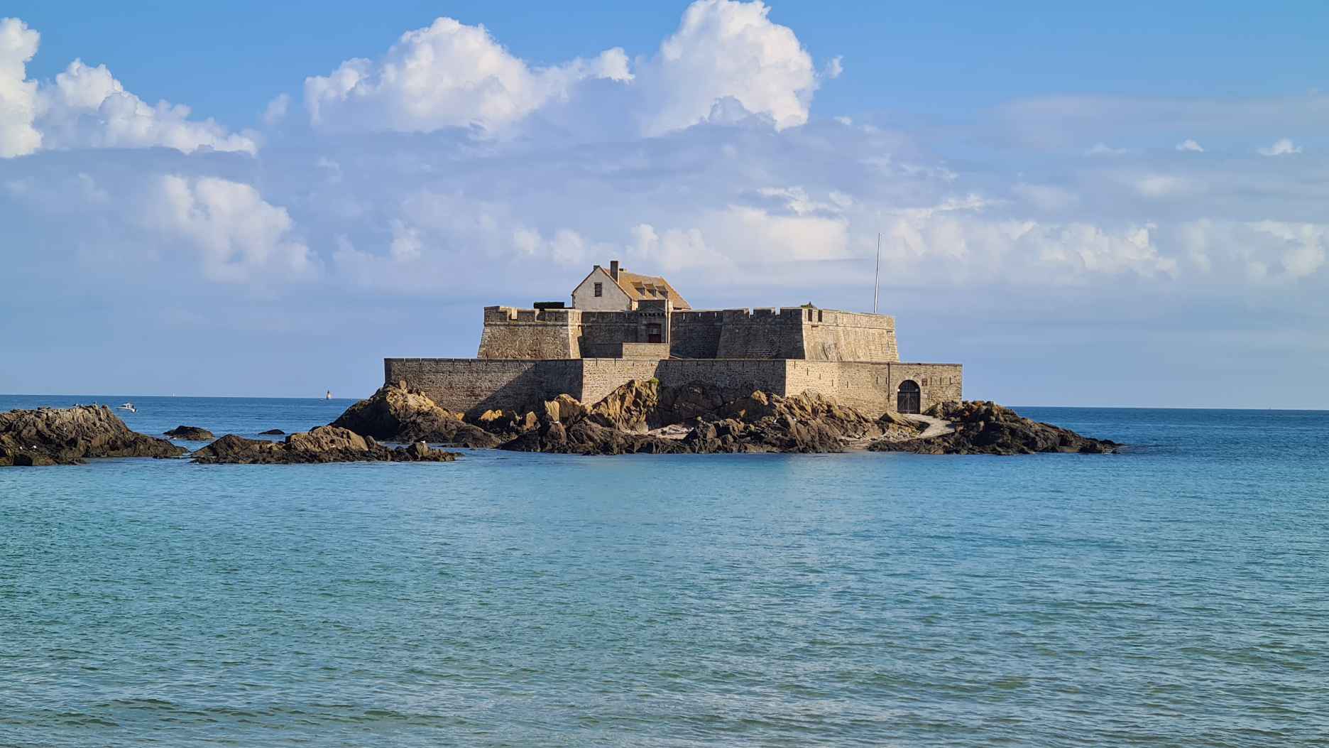 Fort National in Saint-Malo at high tide