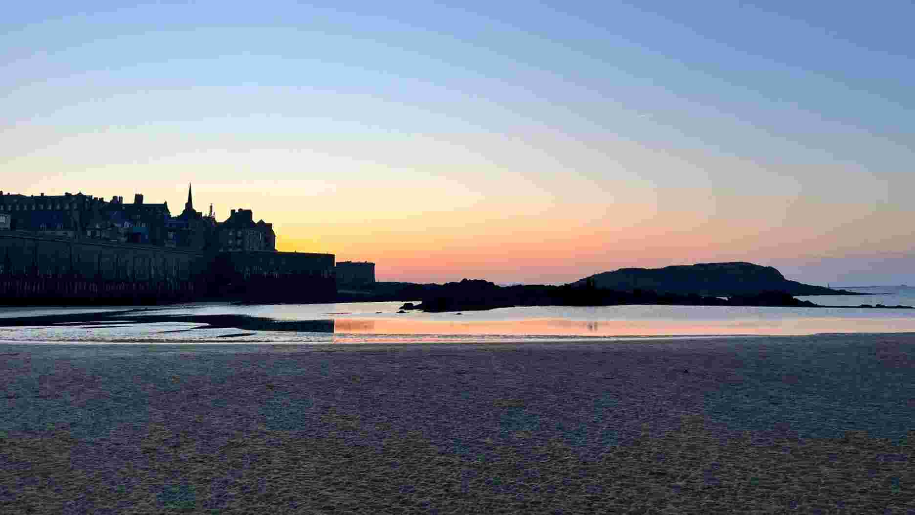 coucher de soleil à saint-malo
